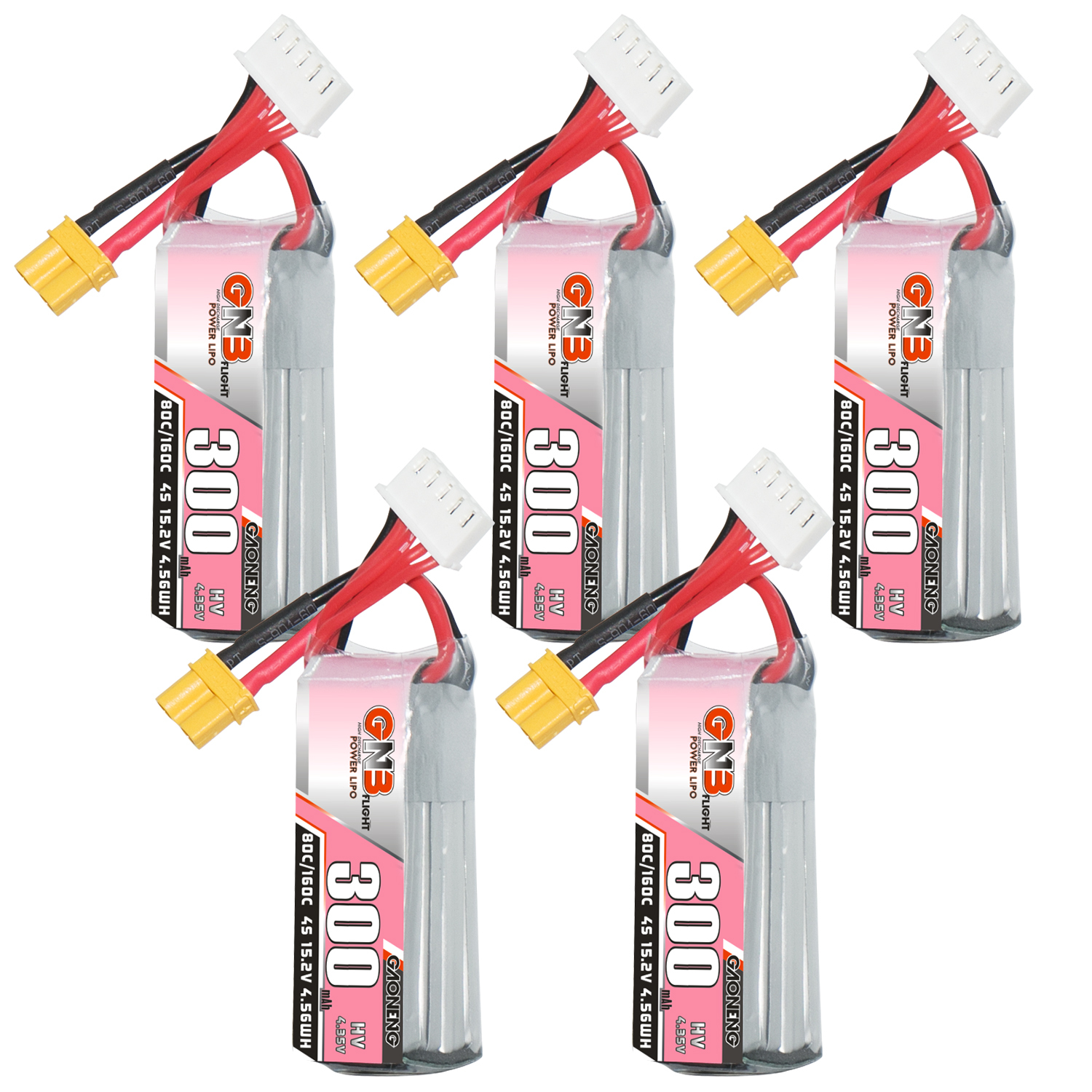 GAONENG GNB LiHV 4S 15.2V 300mAh 80C XT30 LiPo Battery