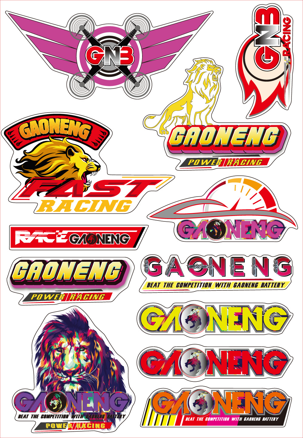 GAONENG GNB Brand Stickers for RC Devices 