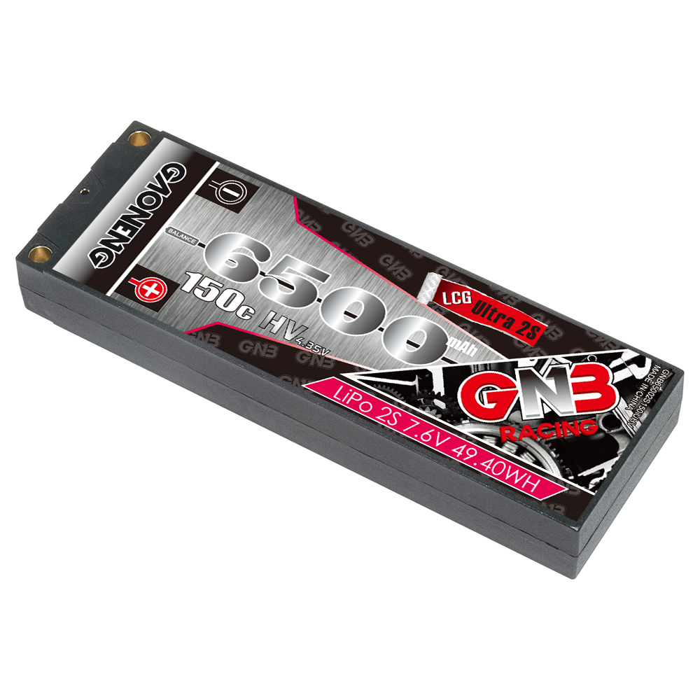 1PC - GAONENG GNB LiHV 2S 7.6V 6500mAh 150C Hard Case Ultra LCG LiPo Battery XT60