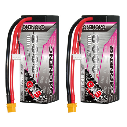 GAONENG GNB LiHV 4S 15.2V 8000mAh 100C Cabled Hard Case LiPo Battery XT60