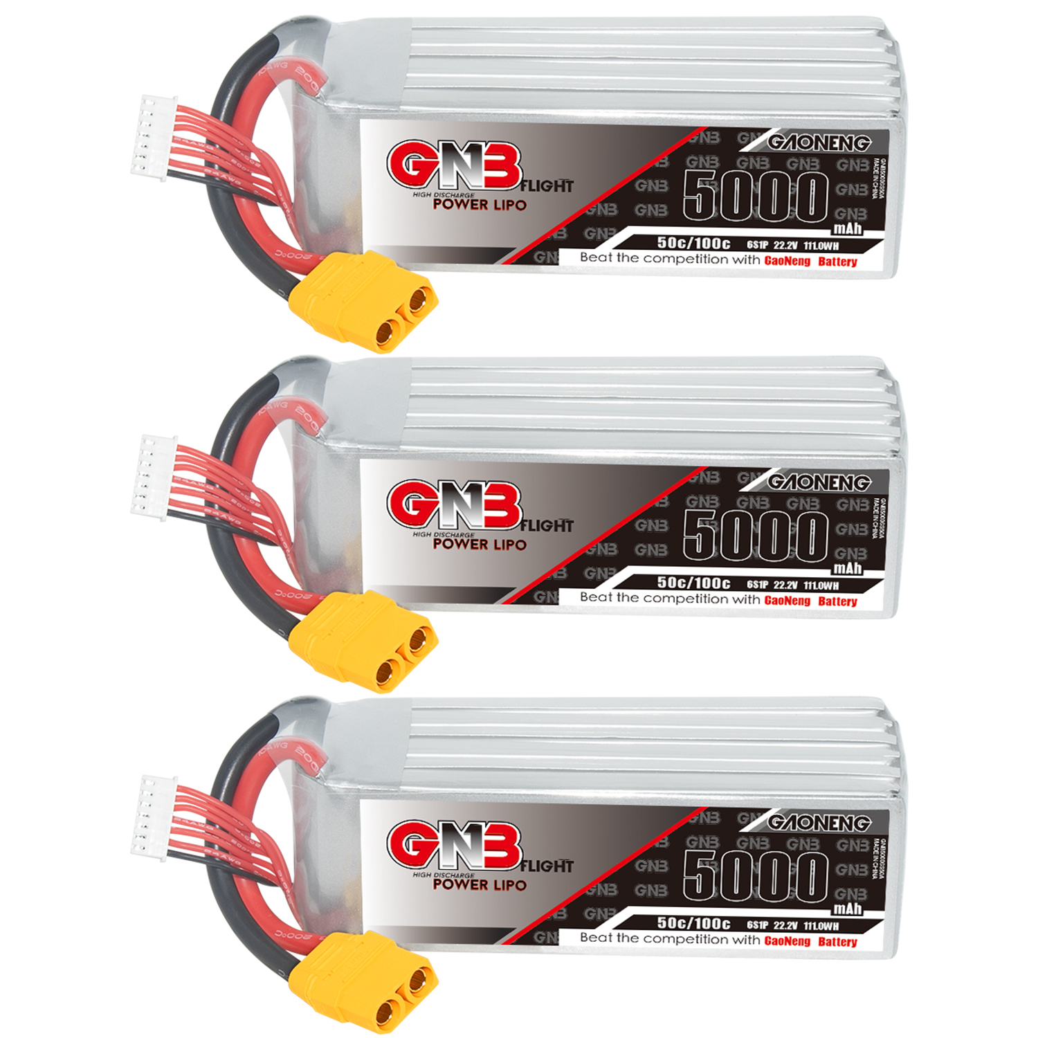 GAONENG GNB 6S 22.2V 5000mAh 50C LiPo Battery XT90