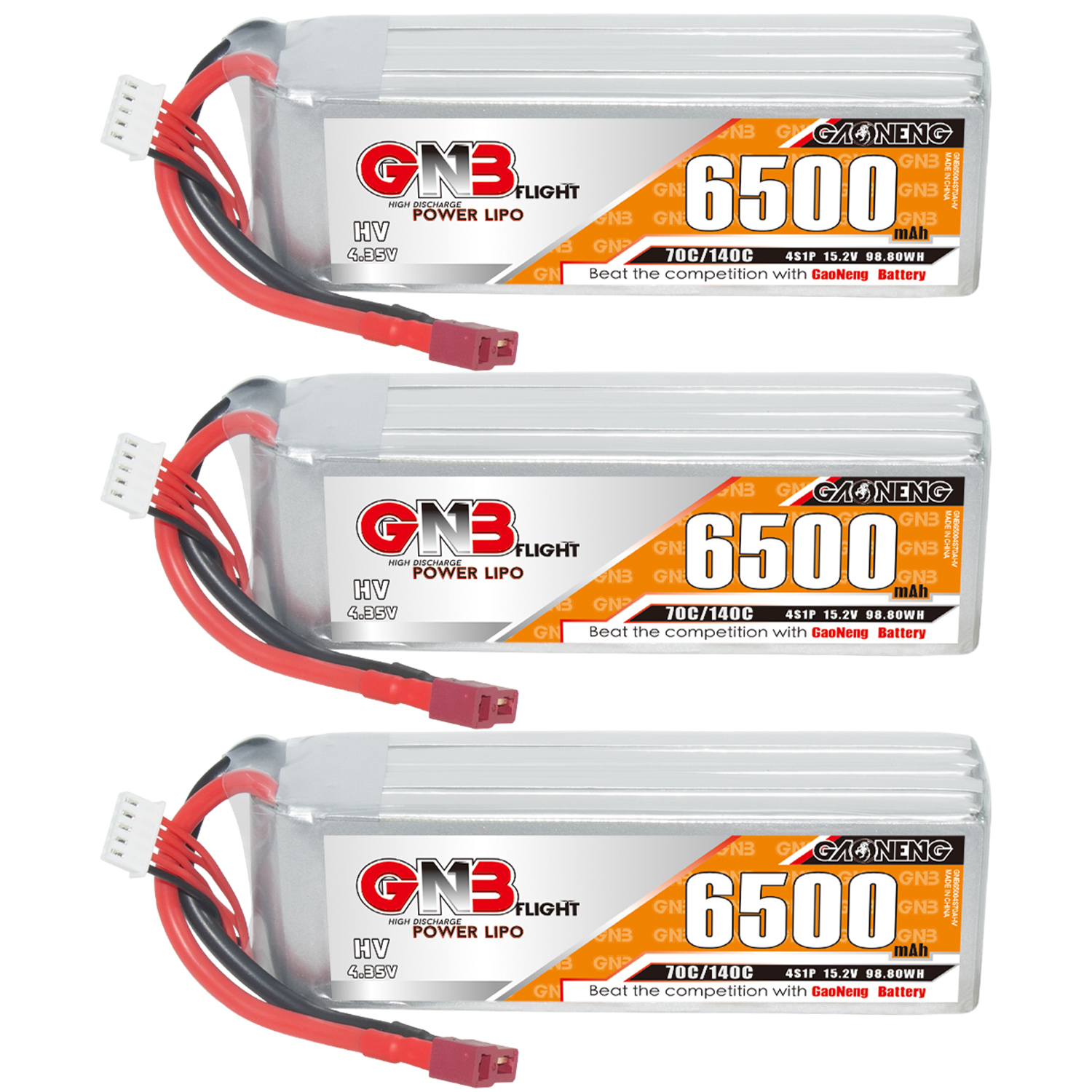 GAONENG GNB HV 4S 15.2V 6500mAh 70C T-PLUG LiPo Battery