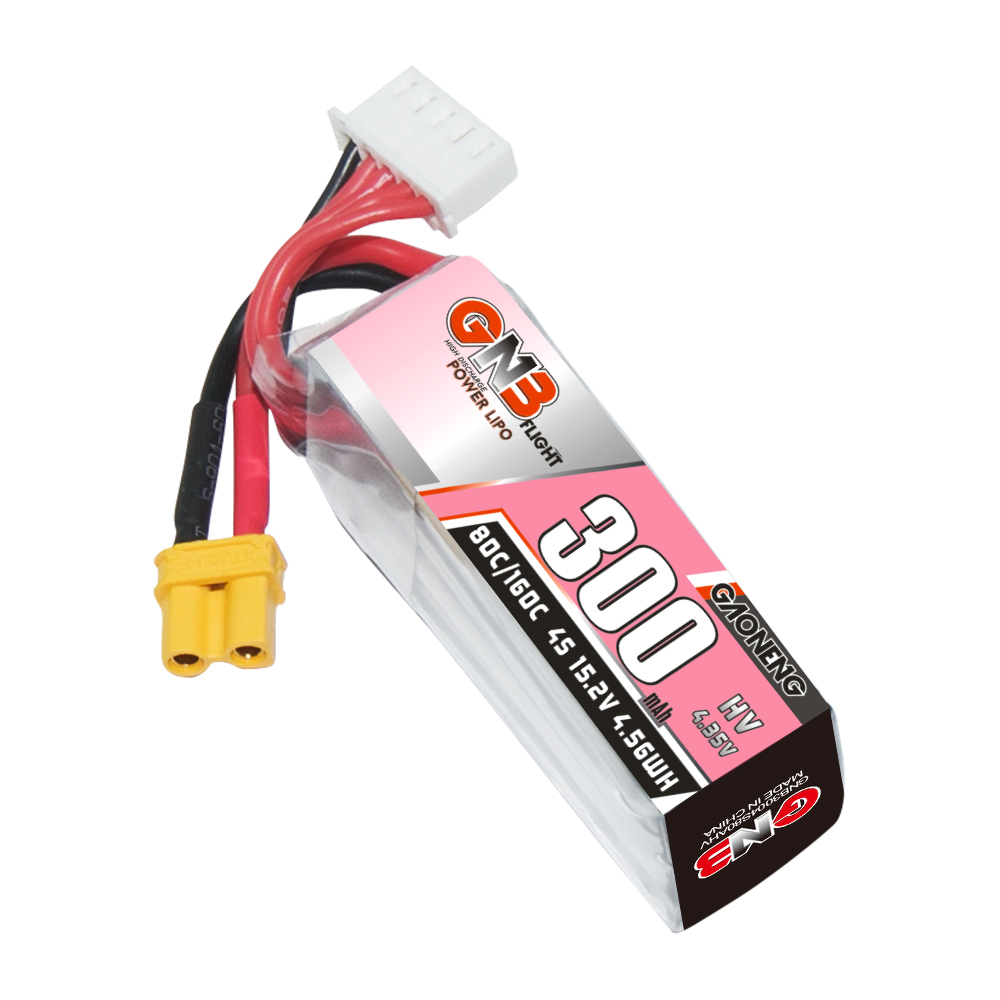 GAONENG GNB LiHV 4S 15.2V 300mAh 80C XT30 LiPo Battery