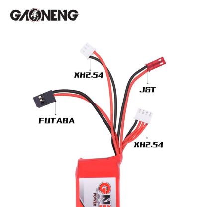 2PCS - GAONENG GNB 3S 11.1V 2500mAh 5C LiPo Battery for X9D and old 2019 X9D plus