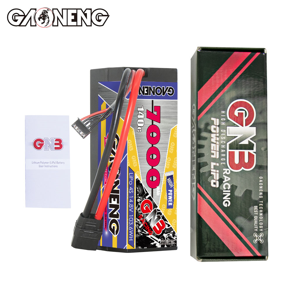 GAONENG GNB 4S 14.8V 7000mAh 140C Cabled Hard Case LiPo Battery XT90