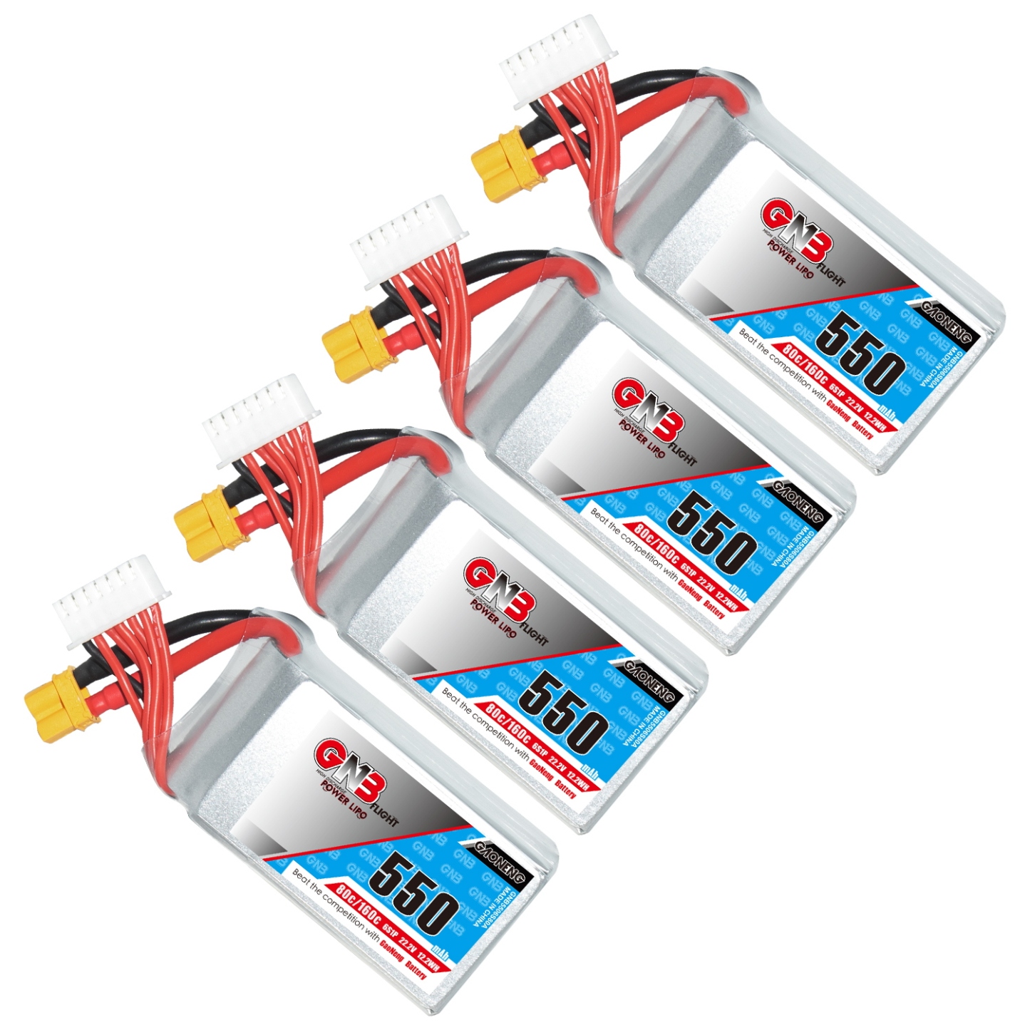 GAONENG GNB 6S 22.2V 550mAh 80C XT30 LiPo Battery