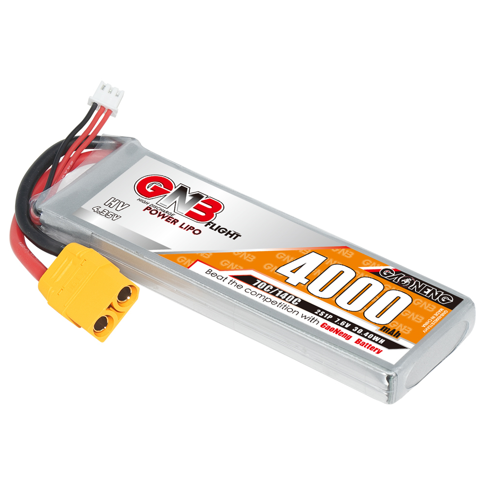 GAONENG GNB LiHV 2S 7.6V 4000mAh 70C LiPo Battery XT90