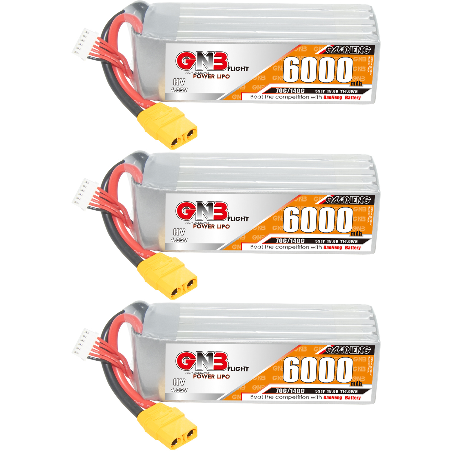GAONENG GNB HV 5S 19V 6000mAh 70C LiPo Battery XT90