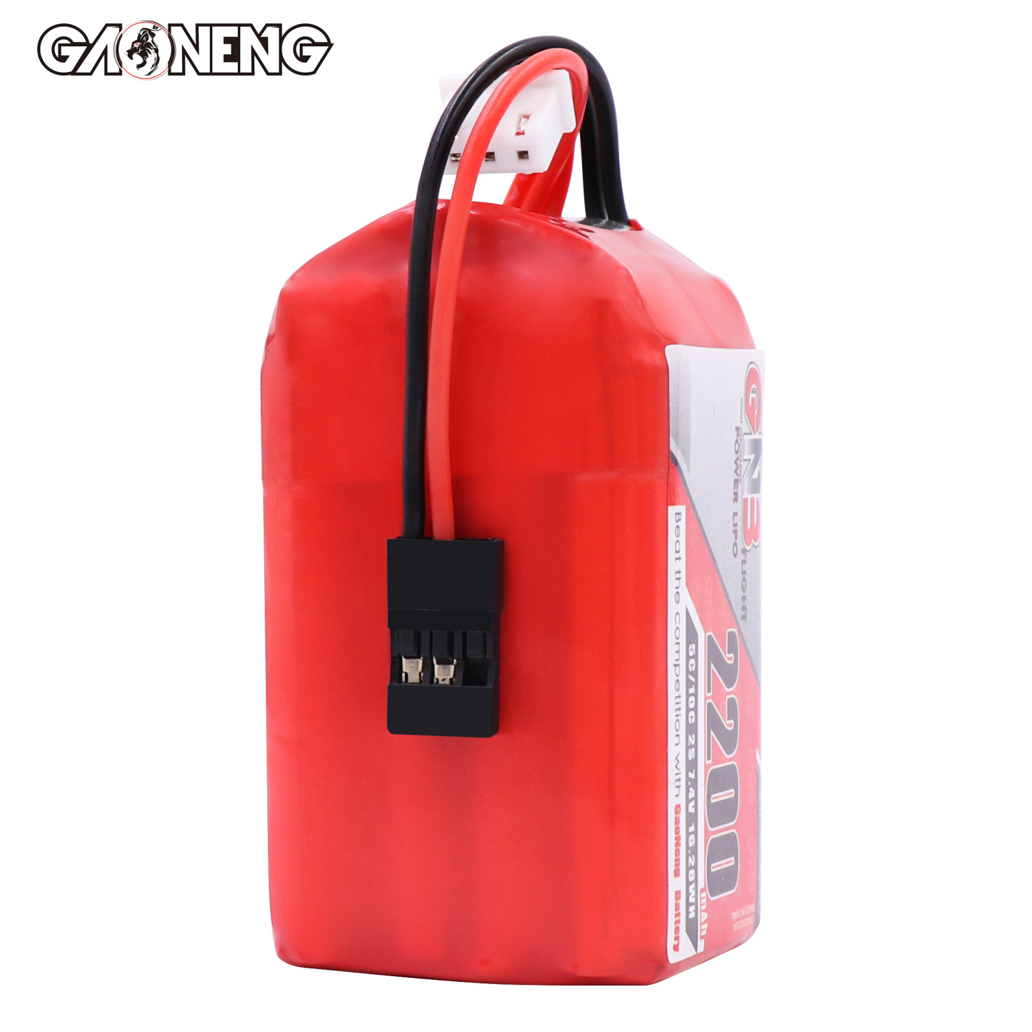 2PCS - GAONENG GNB 2S 7.4V 2200mAh 5C LiPo Battery JR Plug for RX TX