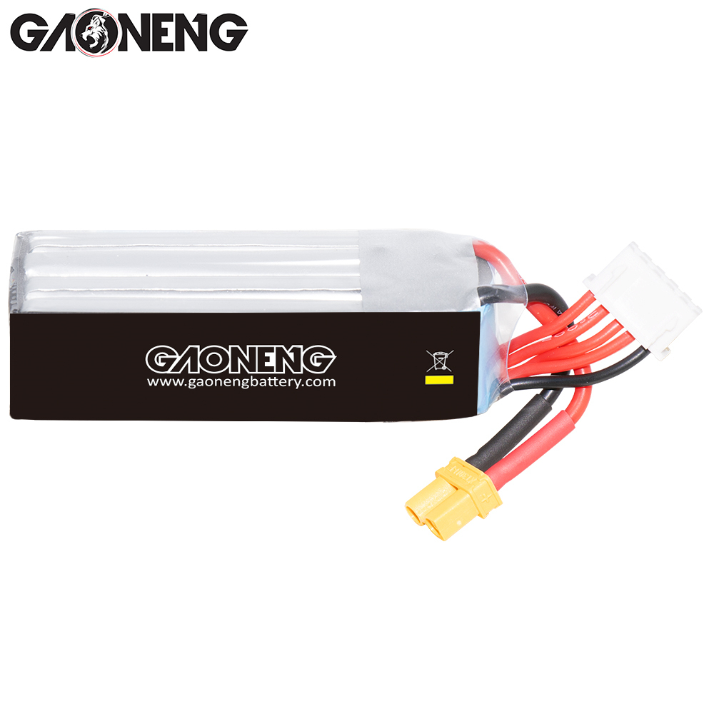2PCS - GAONENG GNB 4S 14.8V 450mAh 80C XT30 LiPo Battery Long Type