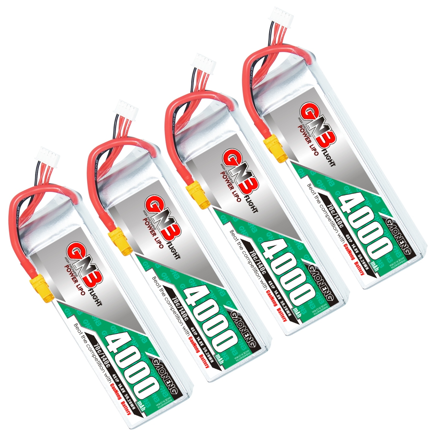 GAONENG GNB 4S 14.8V 4000mAh 70C LiPo Battery XT60