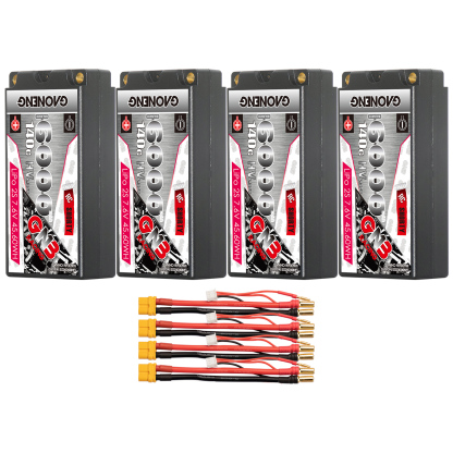 GAONENG GNB LiHV 2S 7.6V 6000mAh 140C Shorty 5mm Bullet Hard Case LiPo Battery