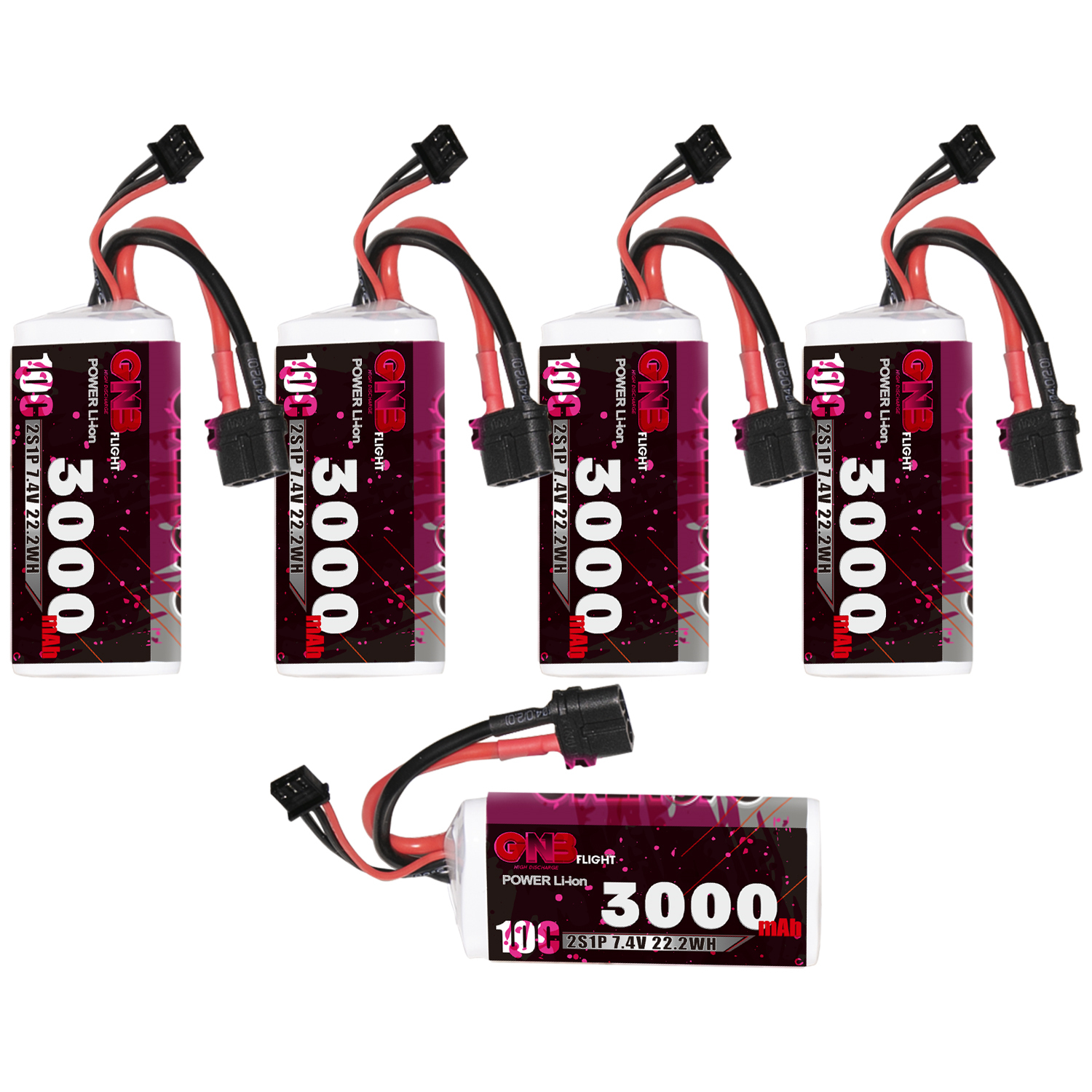 GAONENG GNB 2S 7.4V 3000mAh 10C XT60 Li-ion Battery made with Sony 18650 VTC6