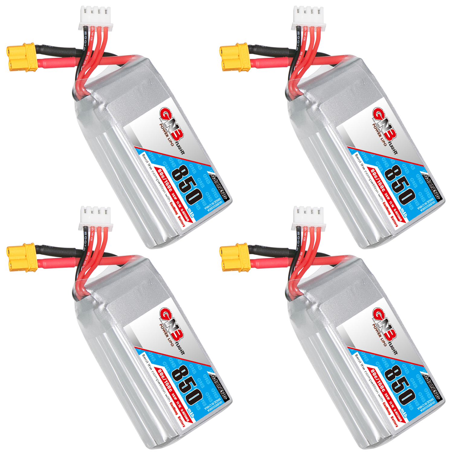 GAONENG GNB 3S 11.1V 850mAh 80C XT30 LiPo Battery