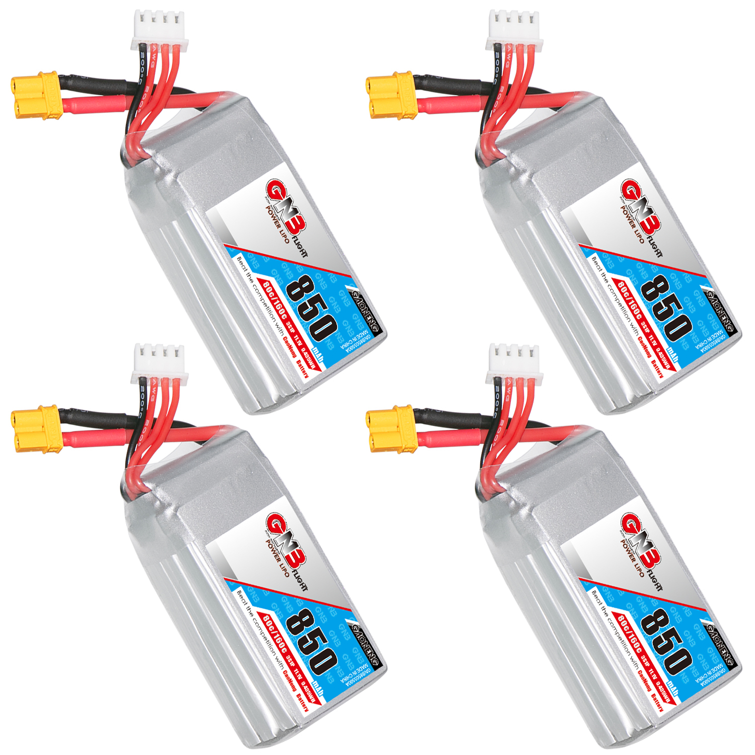GAONENG GNB 3S 11.1V 850mAh 80C XT30 LiPo Battery