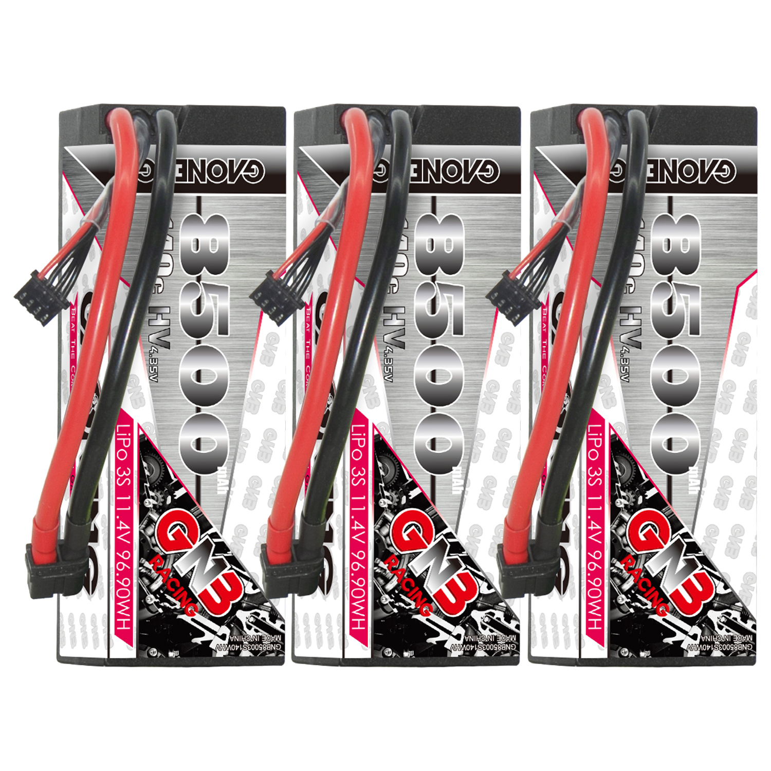 GAONENG GNB LiHV 3S 11.4V 8500mAh 140C Cabled Hard Case LiPo Battery XT60