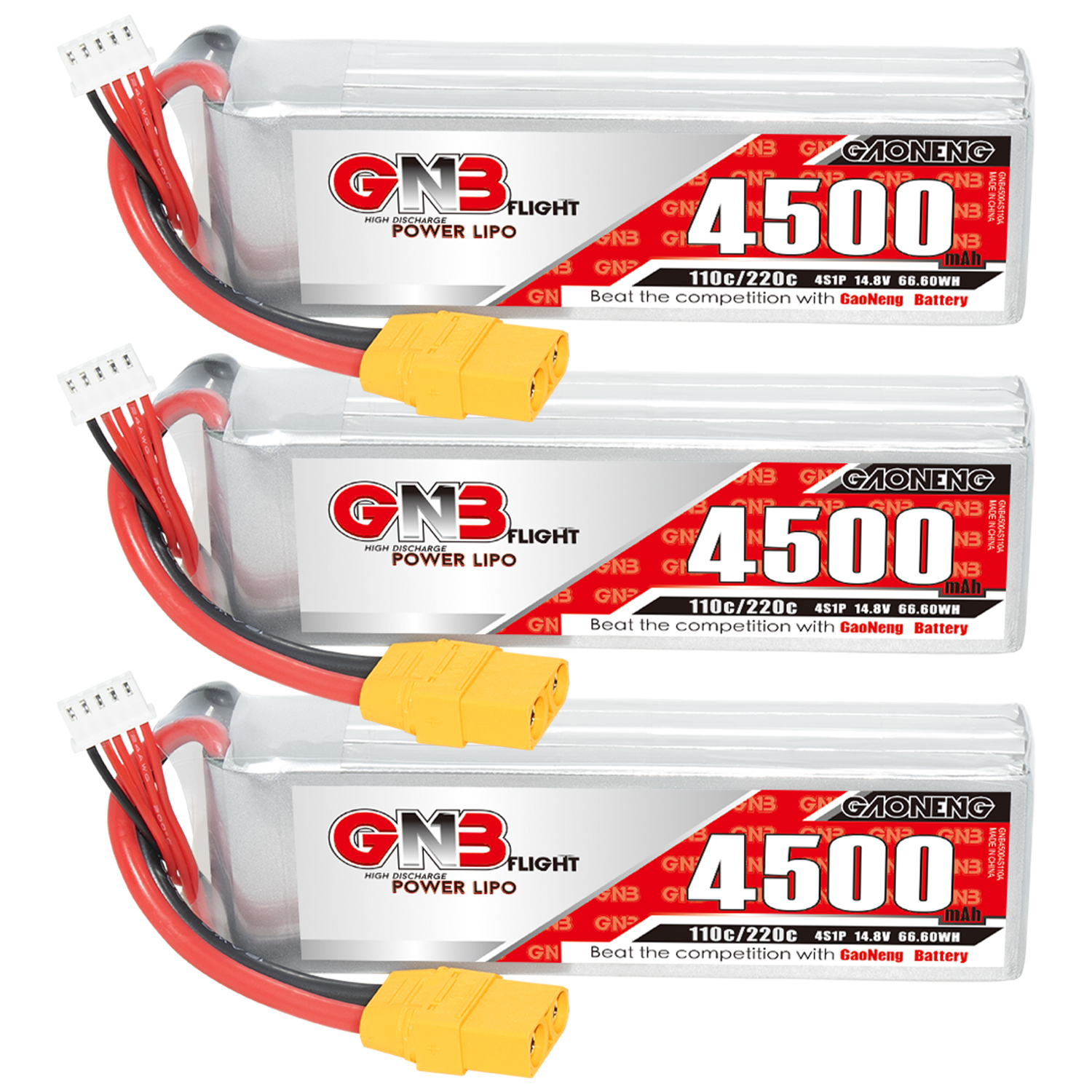 GAONENG GNB 4S 14.8V 4500mAh 110C LiPo Battery XT90