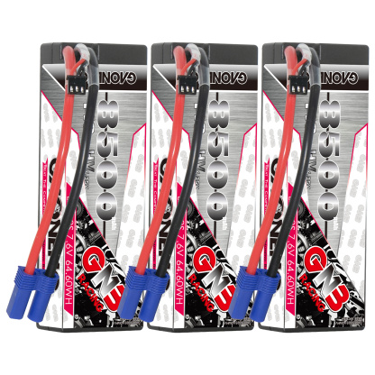 GAONENG GNB LiHV 2S 7.6V 8500mAh 140C Cabled Hard Case LiPo Battery EC5