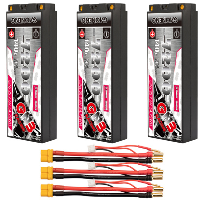 GAONENG GNB LiHV 2S 7.6V 7200mAh 140C 5mm Hard Case LCG LiPo Battery