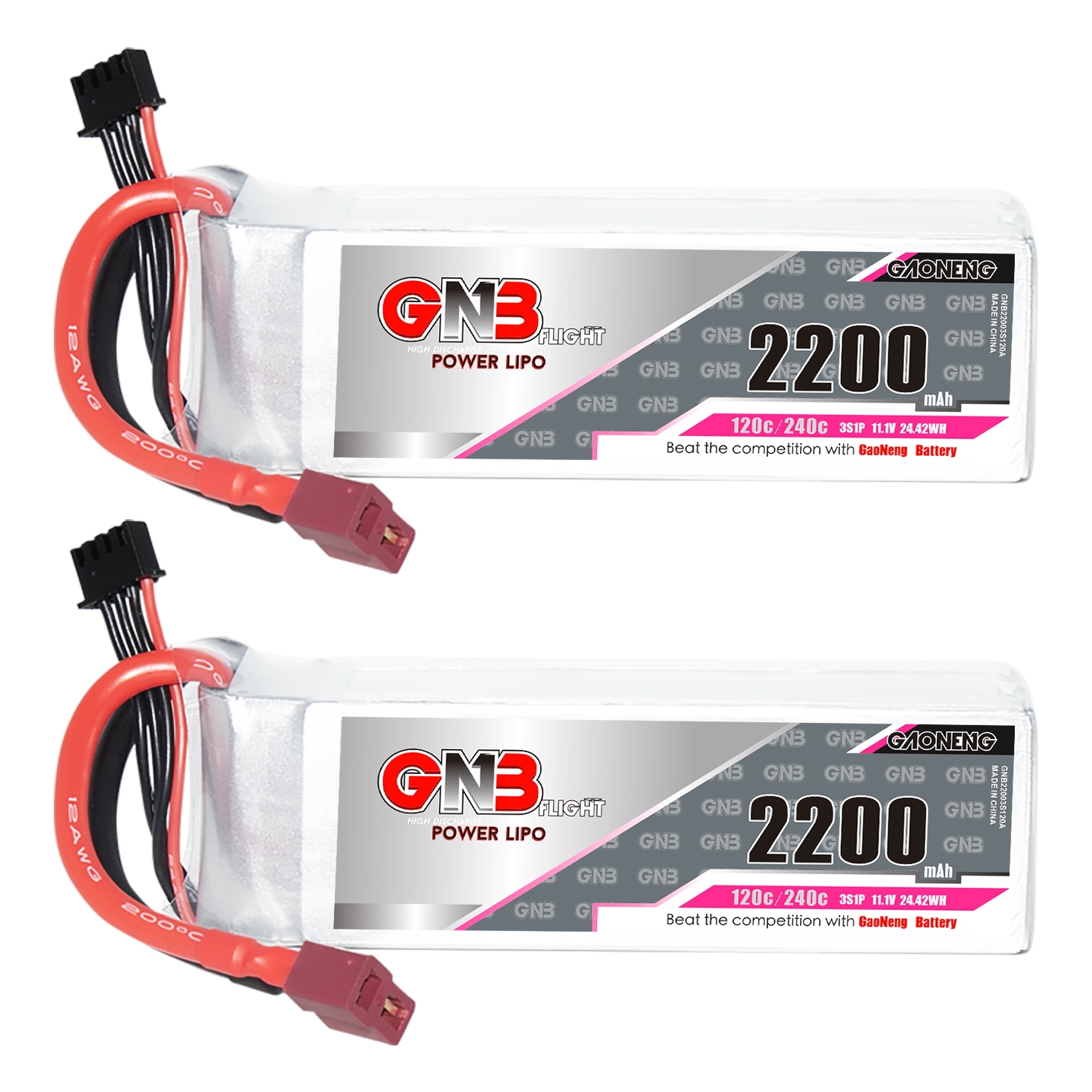 GAONENG GNB 3S 11.1V 2200mAh 120C LiPo Battery T-PLUG