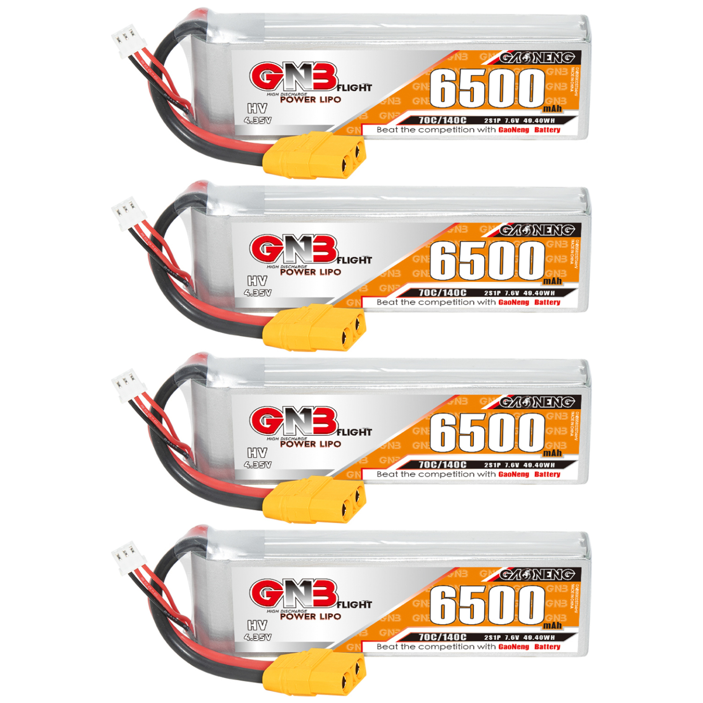 GAONENG GNB HV 2S 7.6V 6500mAh 70C LiPo Battery XT90