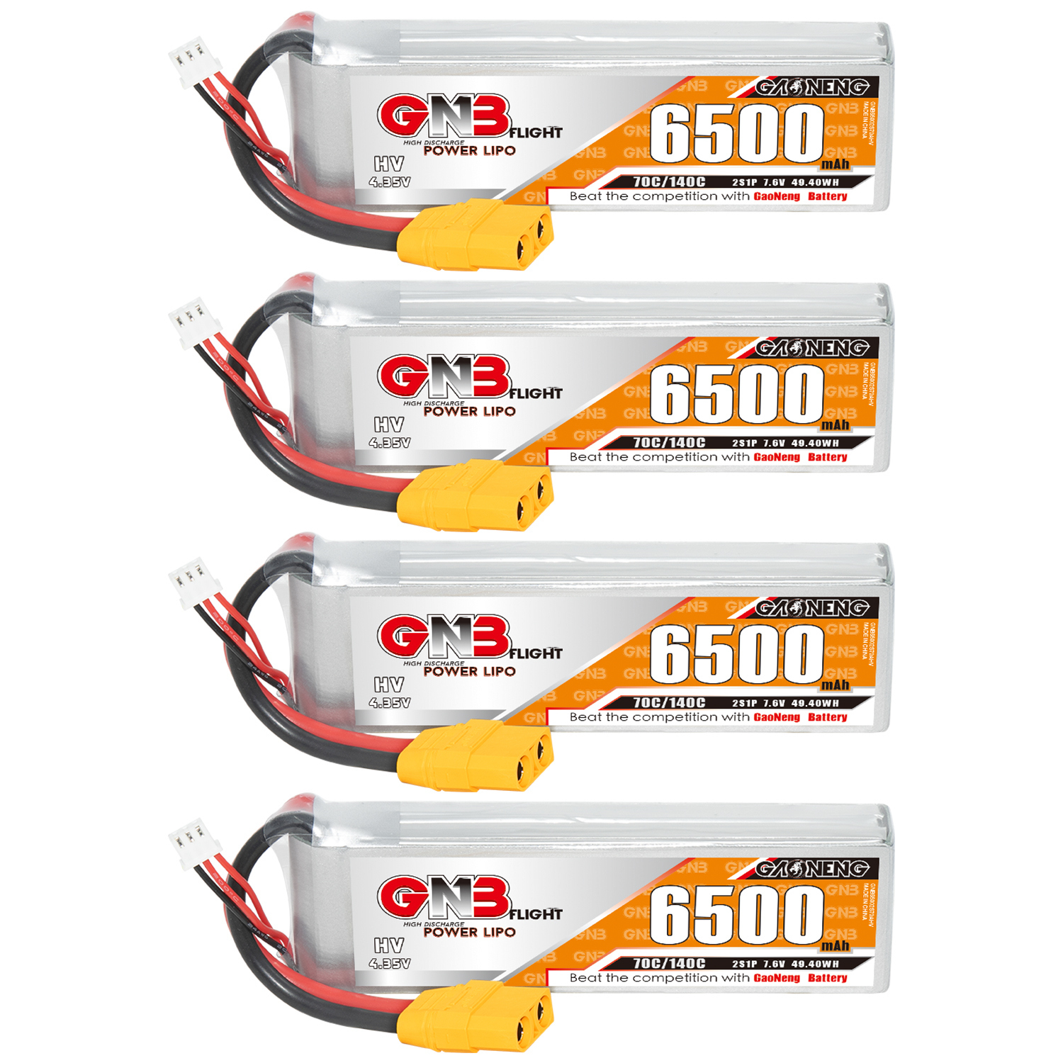 GAONENG GNB HV 2S 7.6V 6500mAh 70C LiPo Battery XT90