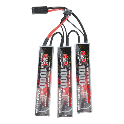 2PCS - GAONENG GNB 3S 11.1V 1000mAh 30C Mini Tamiya Plug 3cells LiPo Battery for AirSoft Air Gun