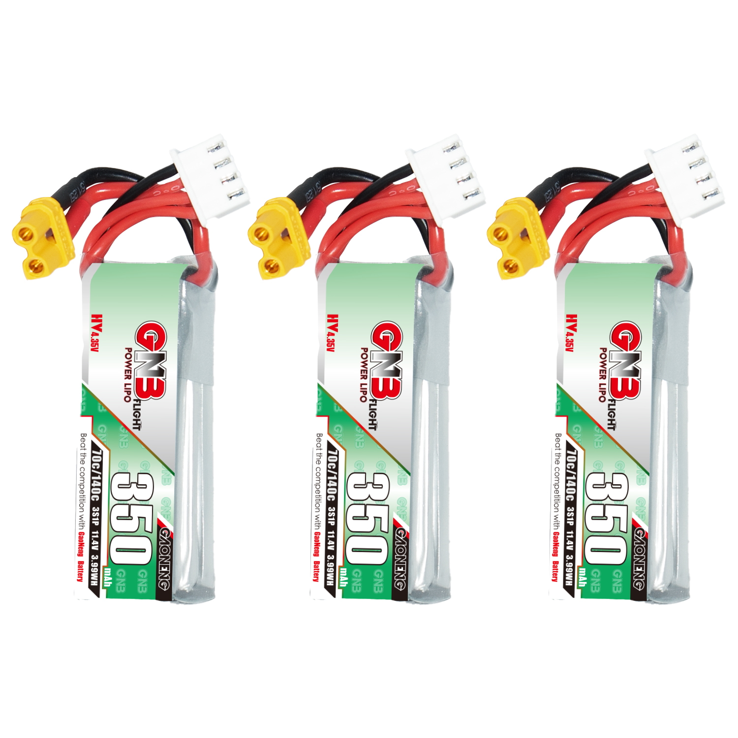 GAONENG GNB LiHV 3S 11.4V 350mAh 70C XT30 LiPo Battery