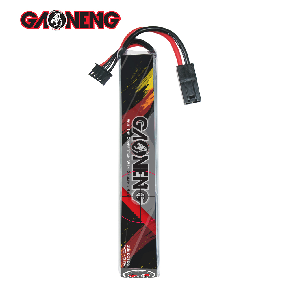 2PCS - GAONENG GNB 3S 11.1V 1500mAh 30C Mini Tamiya LiPo Battery for AirSoft 