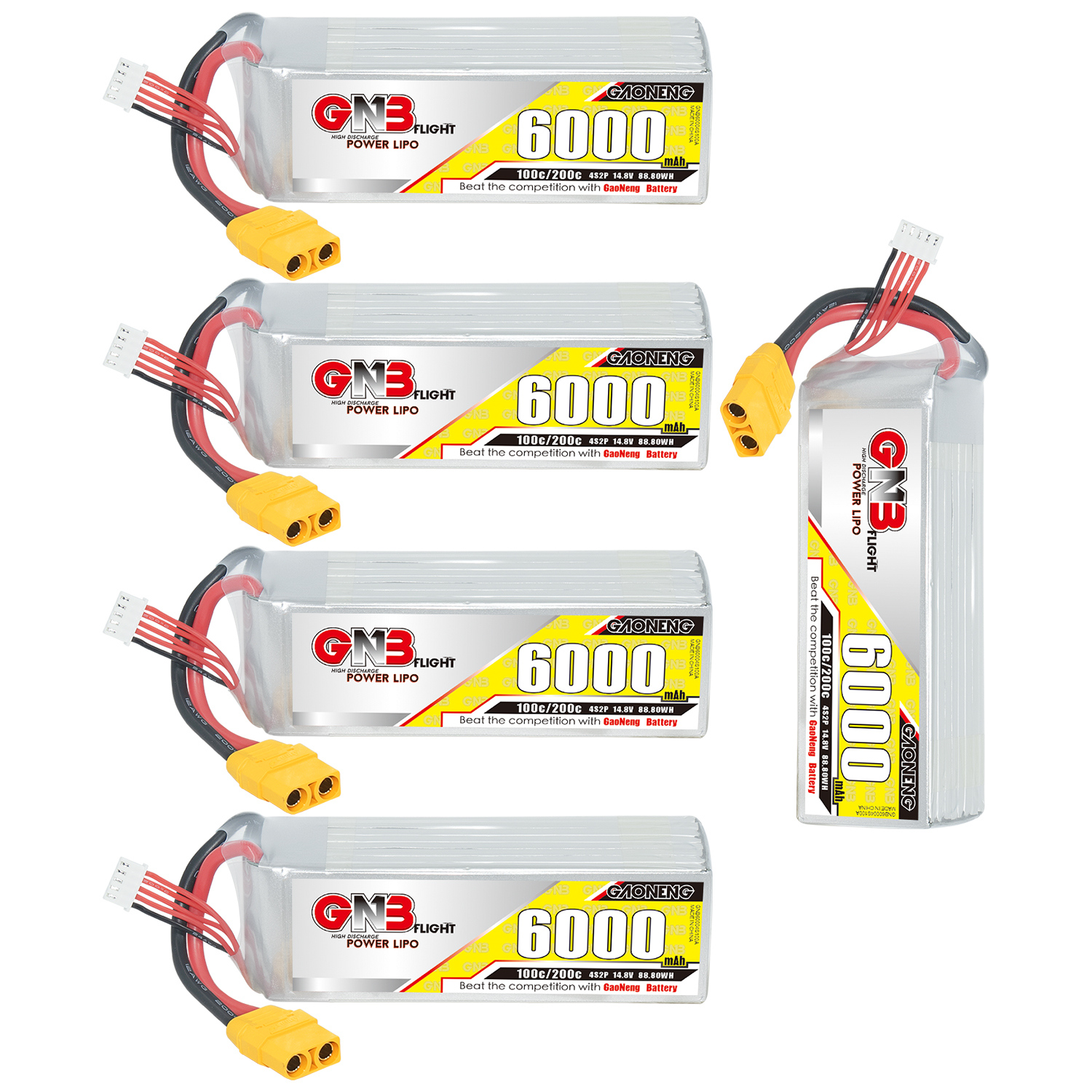 GAONENG GNB 4S 14.8V 6000mAh 100C XT90 LiPo Battery