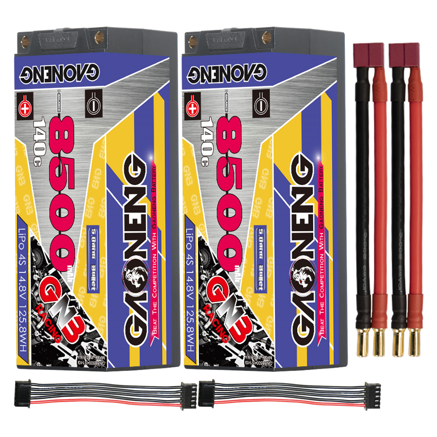 GAONENG GNB 4S 14.8V 8500mAh 140C 5mm Bullet Hard Case LiPo Battery