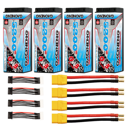 GAONENG GNB 4S 14.8V 5200mAh 90C 5mm Bullet Hard Case LiPo Battery
