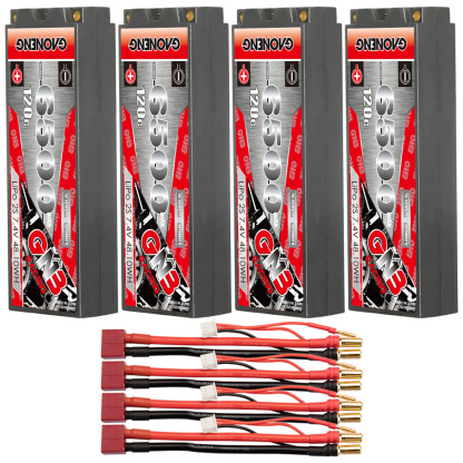 GAONENG GNB 2S 7.4V 6500mAh 120C 5mm Bullet Hard Case LiPo Battery