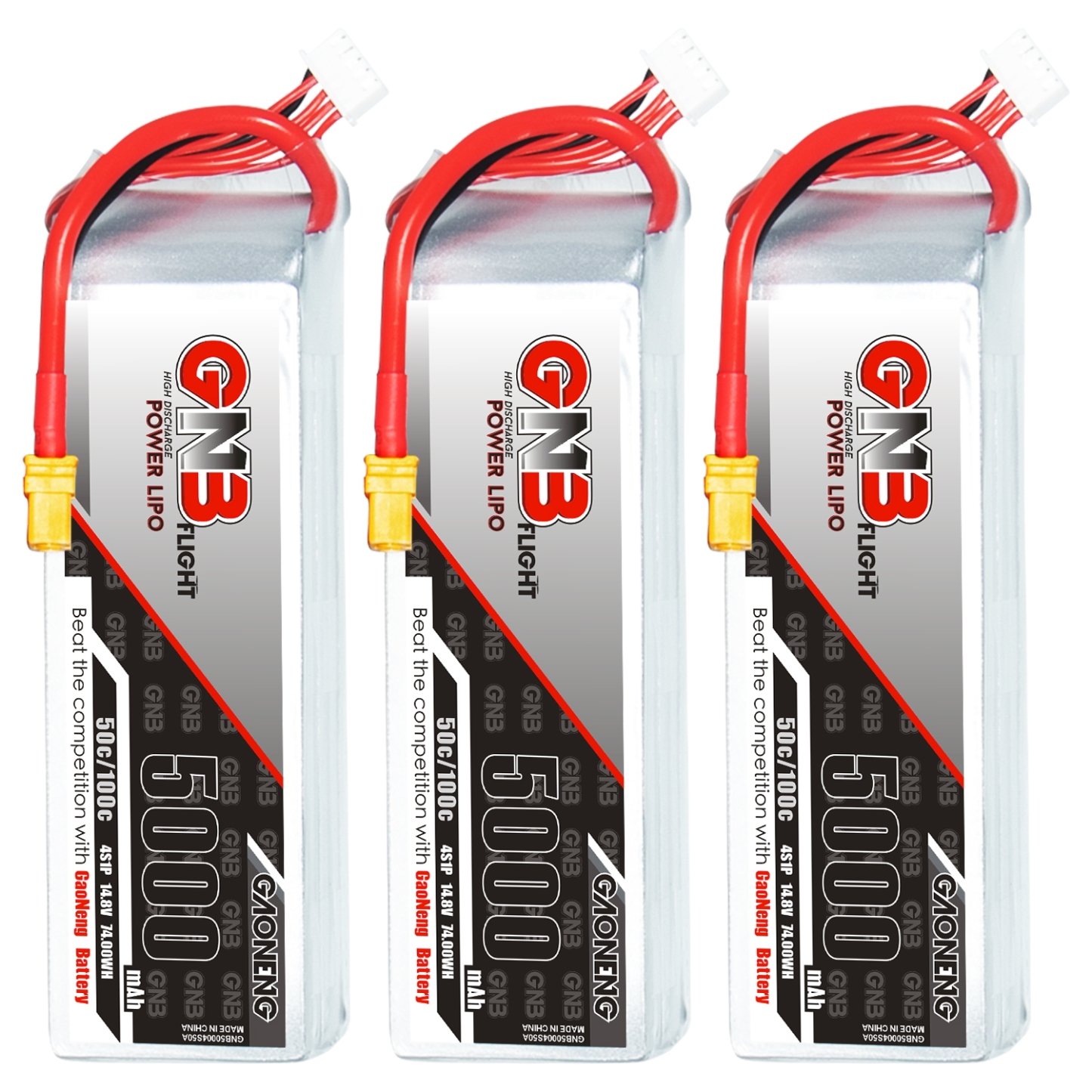 GAONENG GNB 4S 14.8V 5000mAh 50C LiPo Battery XT60