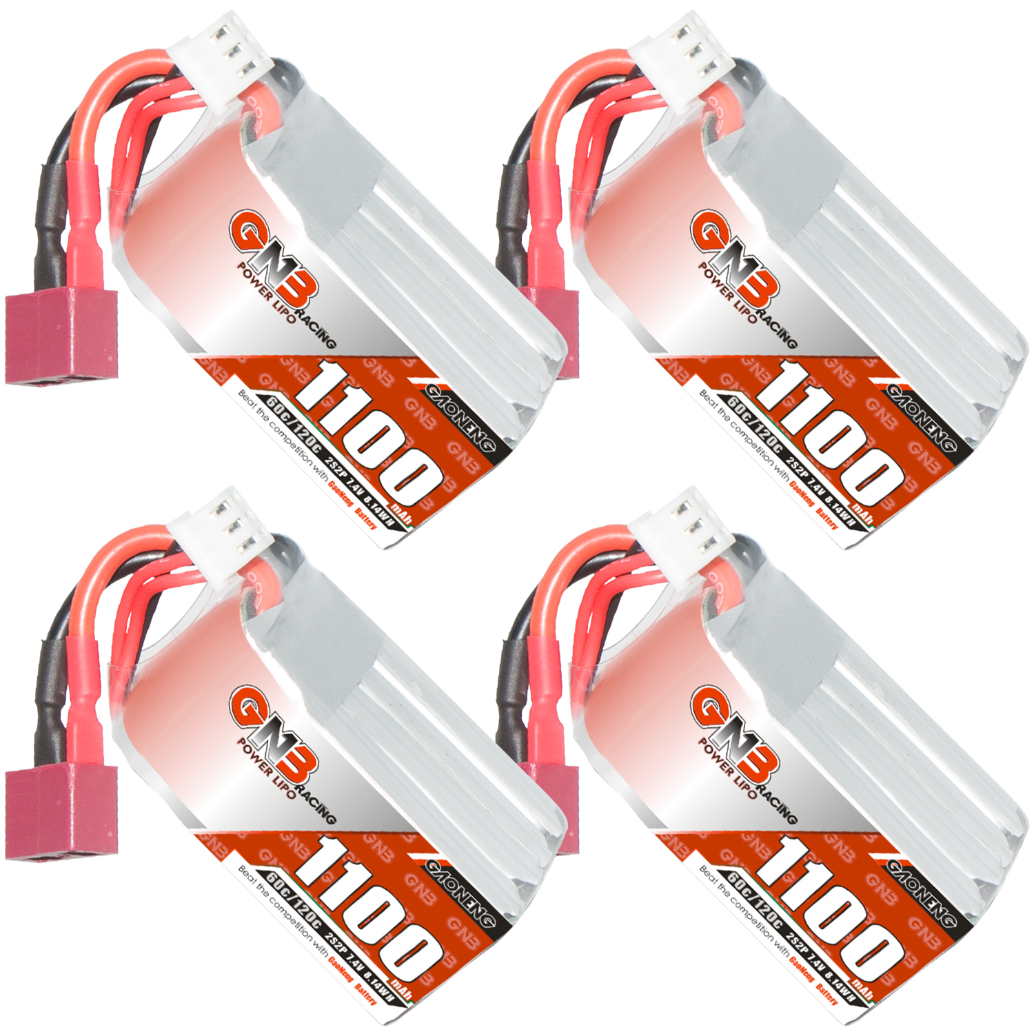 GAONENG GNB 2S 7.4V 1100mAh 60C LiPo Battery T-PLUG