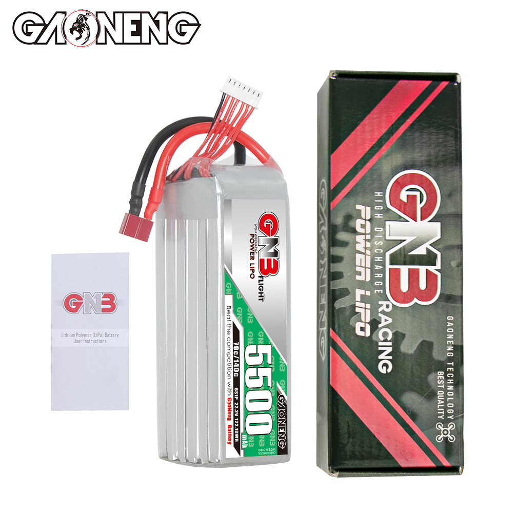 GAONENG GNB 6S 22.2V 5500mAh 70C LiPo Battery T-PLUG