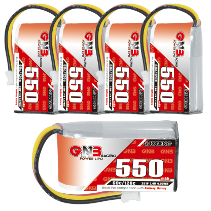 GAONENG GNB 2S 7.4V 550mAh 60C LiPo Battery PH2.0 3Pin Connector