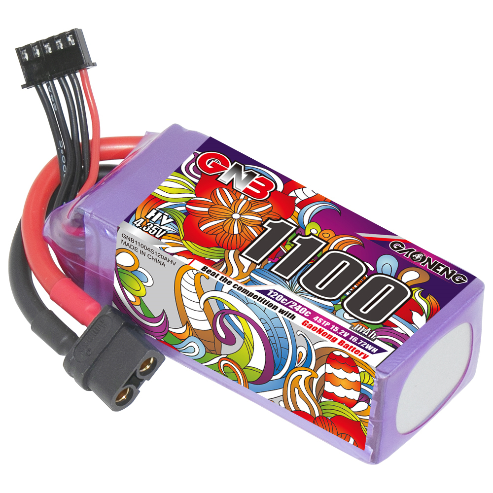 GAONENG GNB LiHV 4S 15.2V 1100mAh 120C XT60 LiPo Battery