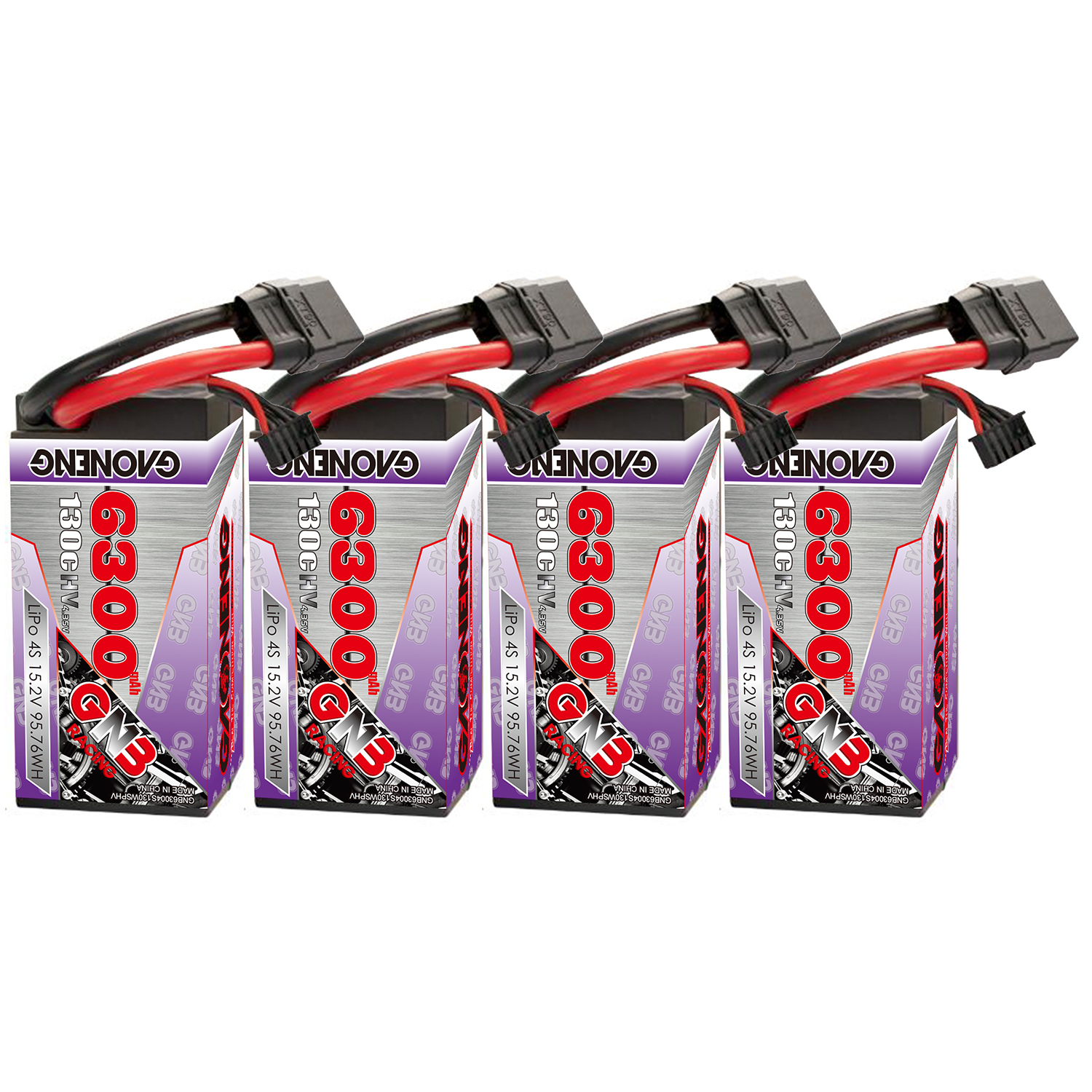 GAONENG GNB LiHV 4S 15.2V 6300mAh 130C Cabled 4S Shorty Hard Case LiPo Battery XT90