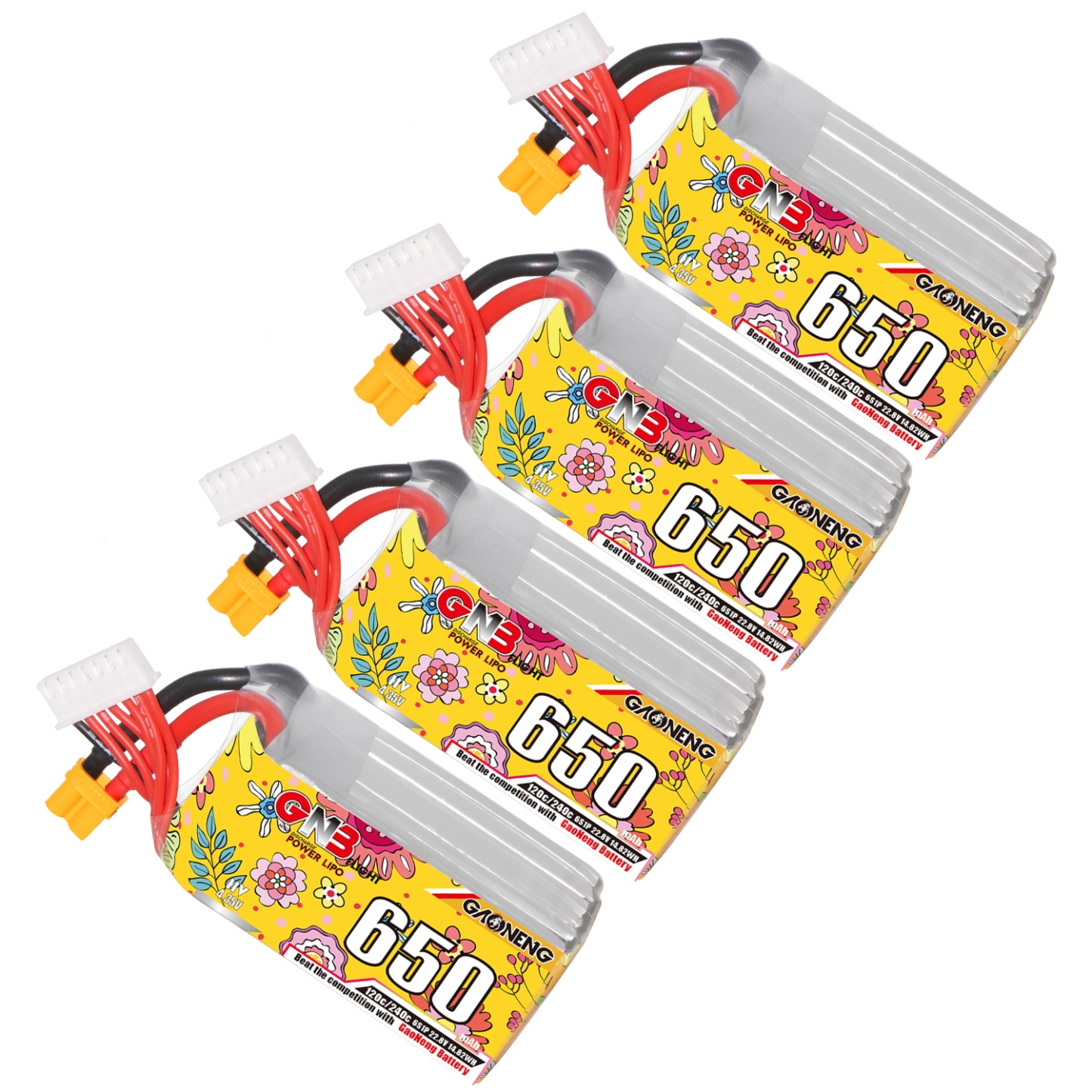 GAONENG GNB LiHV 6S 22.8V 650mAh 120C XT30 LiPo Battery