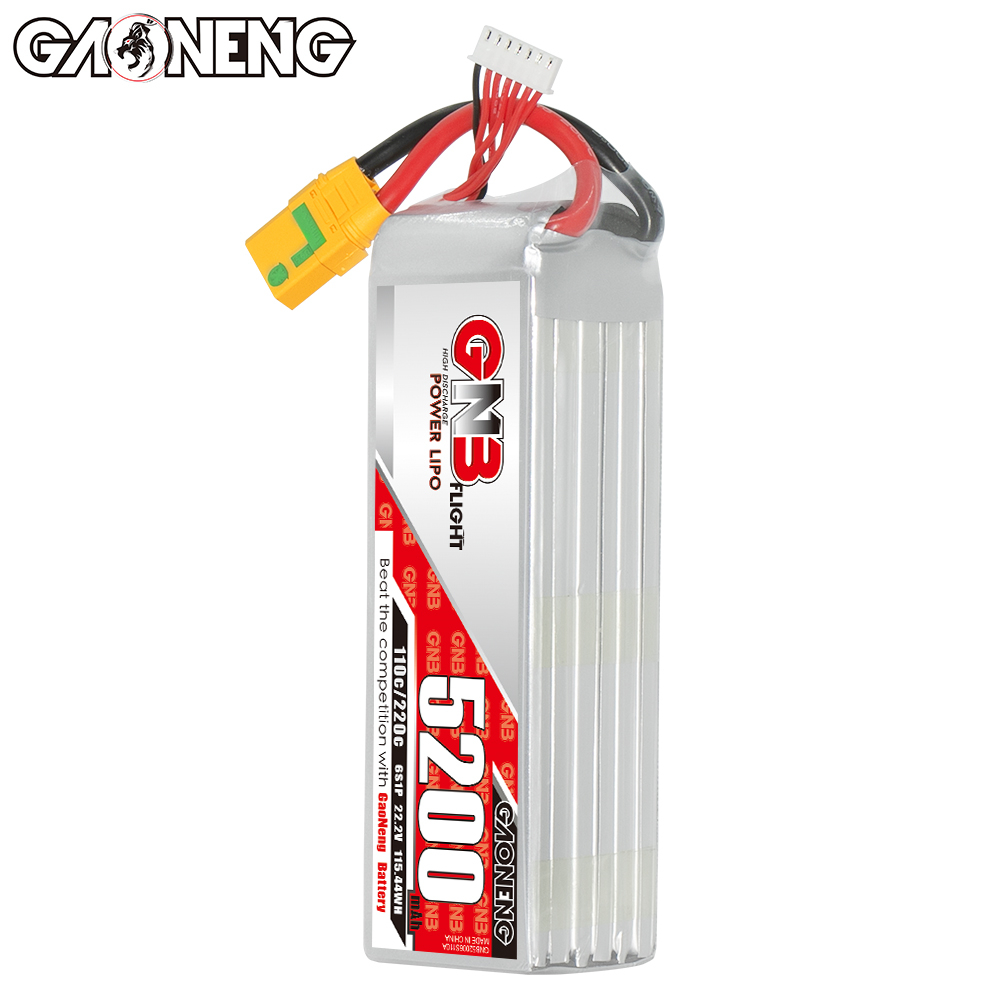 GAONENG GNB 6S 22.2V 5200mAh 110C LiPo Battery XT90S Anti Spark