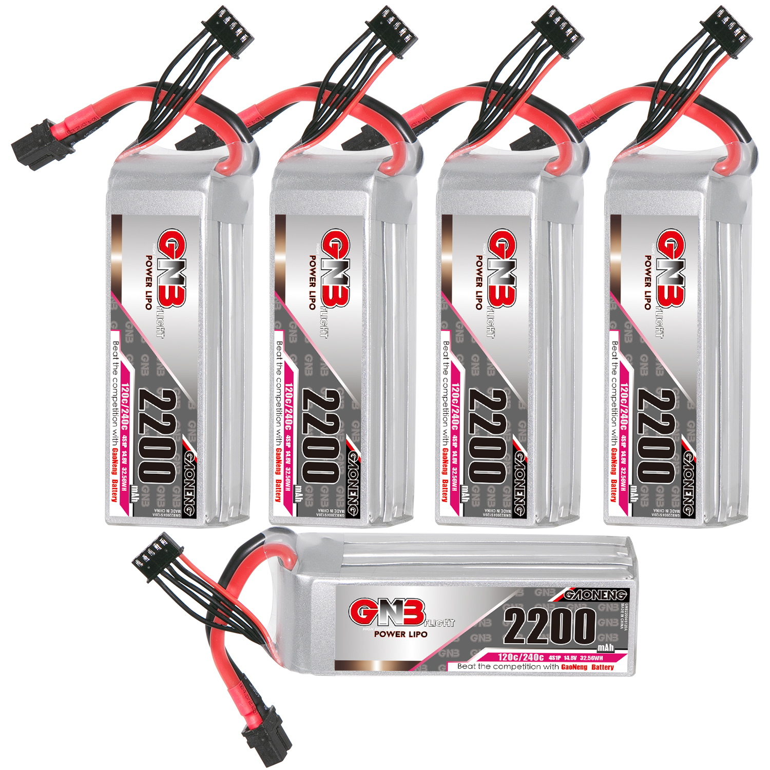 GAONENG GNB 4S 14.8V 2200mAh 120C XT60 LiPo Battery
