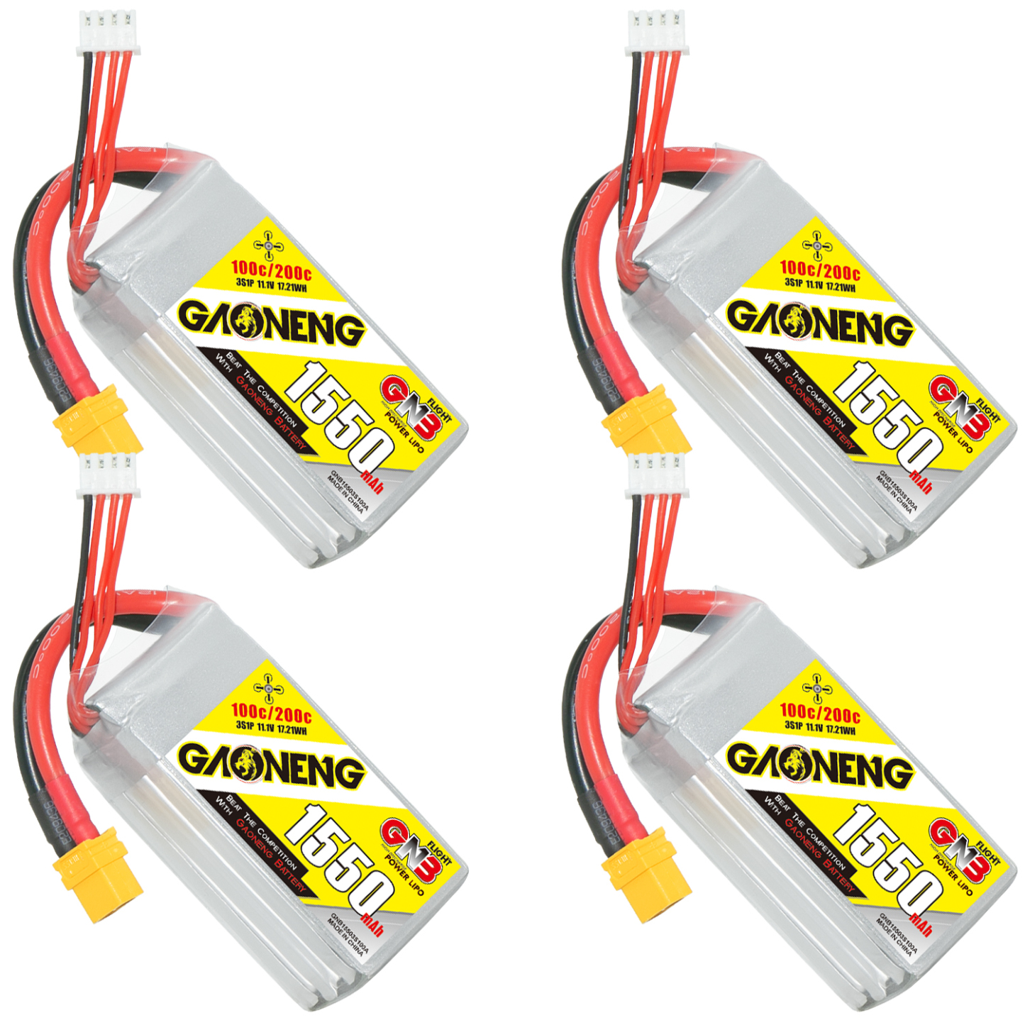 GAONENG GNB 3S 11.1V 1550mAh 100C XT60 LiPo Battery