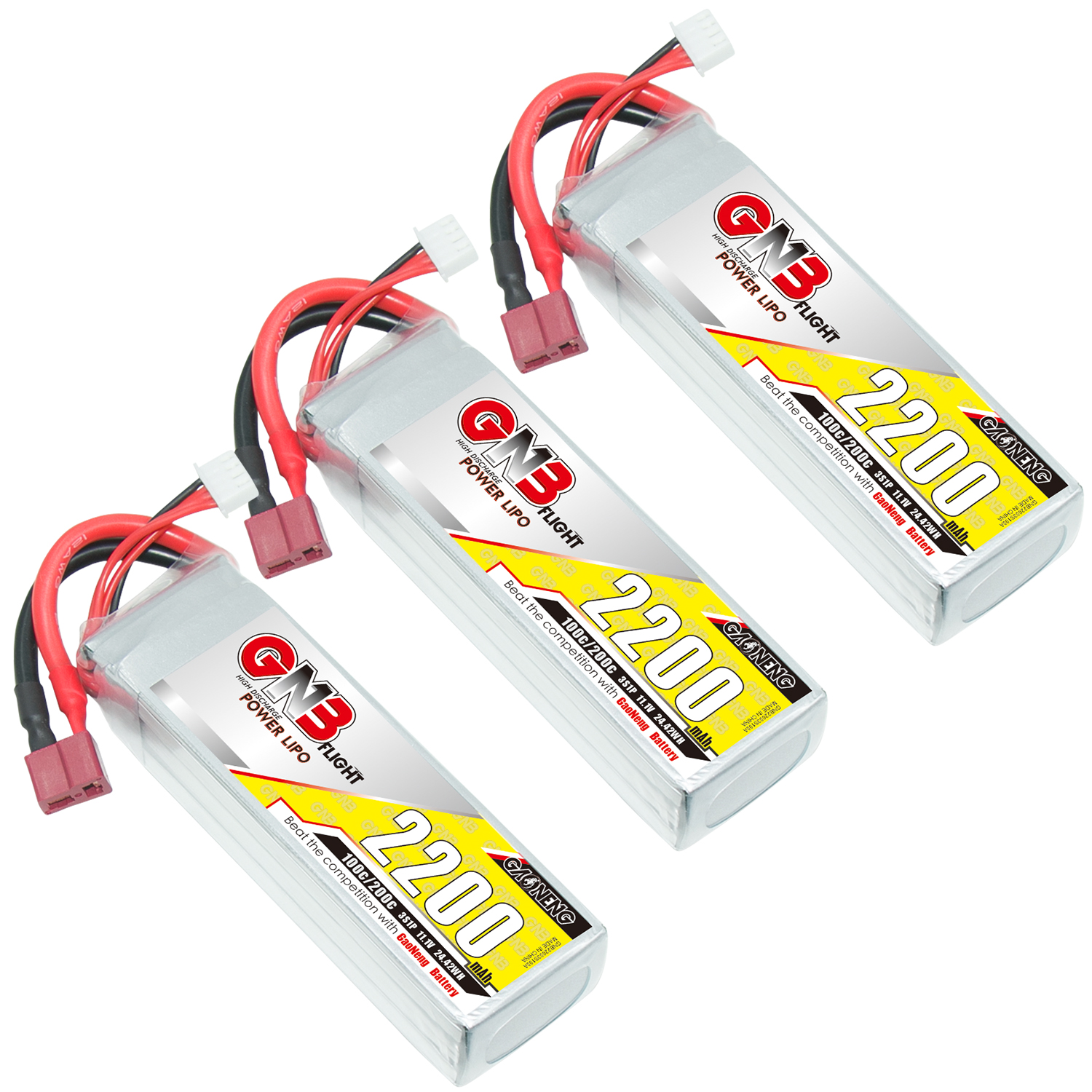 GAONENG GNB 3S 11.1V 2200mAh 100C LiPo Battery T-PLUG