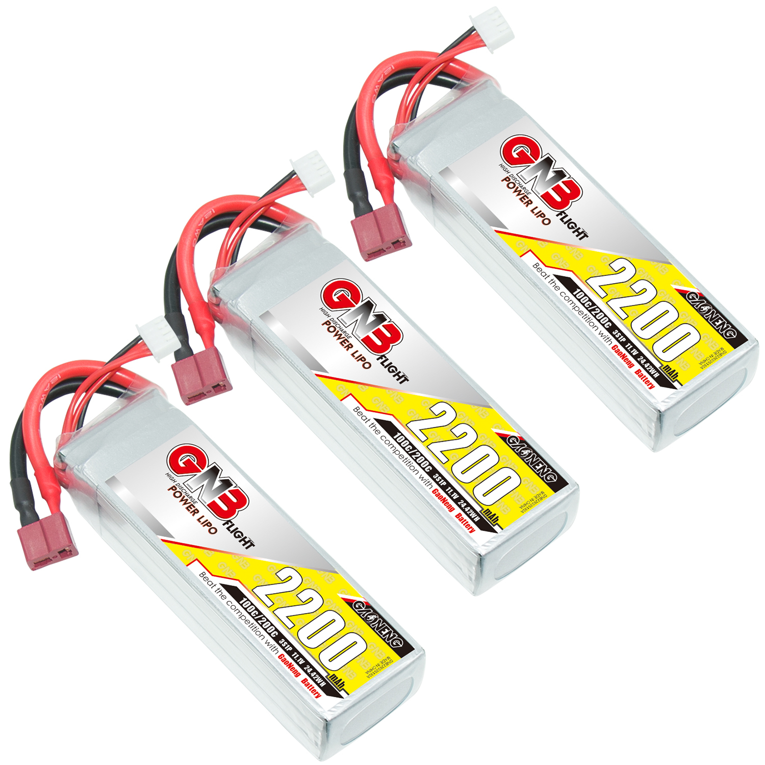 GAONENG GNB 3S 11.1V 2200mAh 100C LiPo Battery T-PLUG