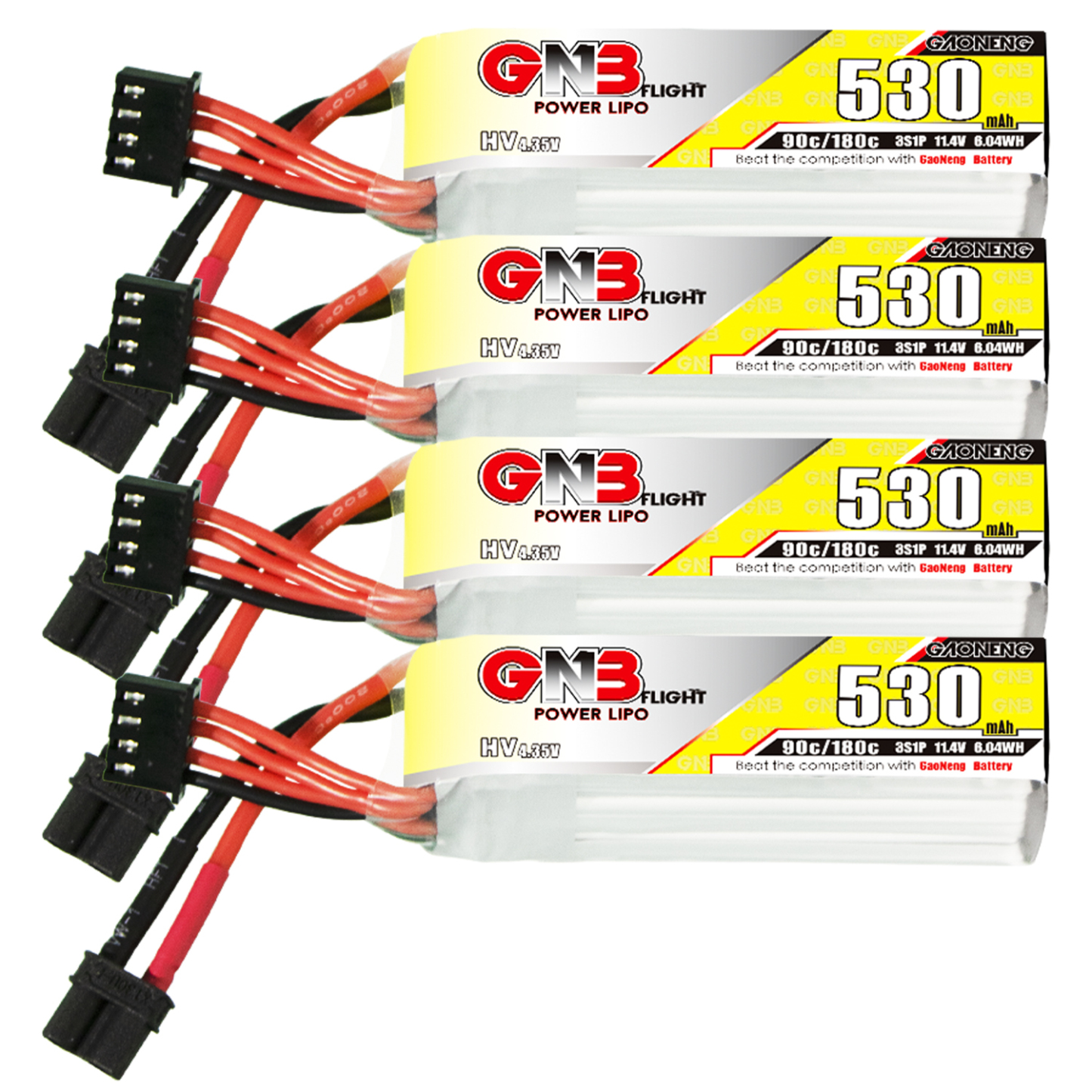 GAONENG GNB LiHV 3S 11.4V 530mAh 90C XT30 LiPo Battery