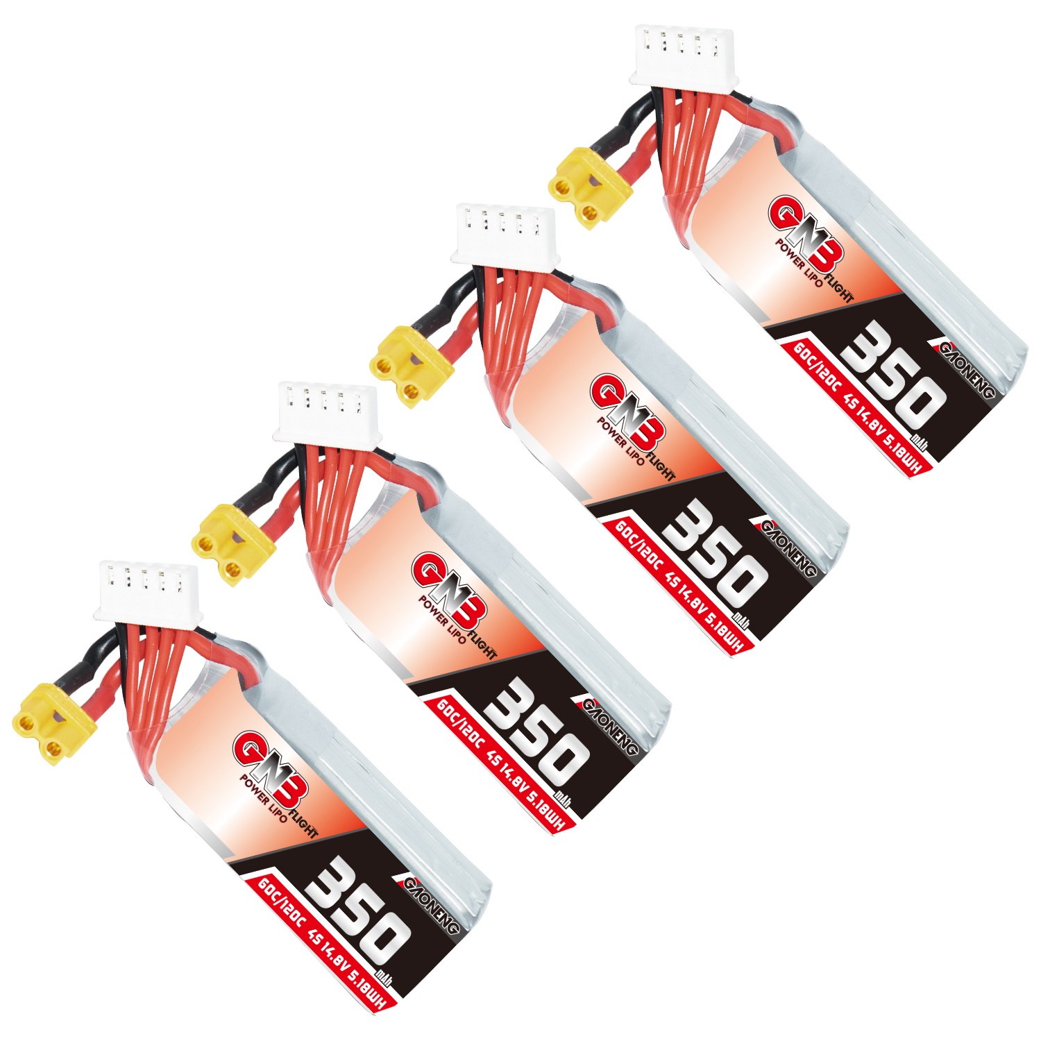 GAONENG GNB 4S 14.8V 350mAh 60C XT30 LiPo Battery