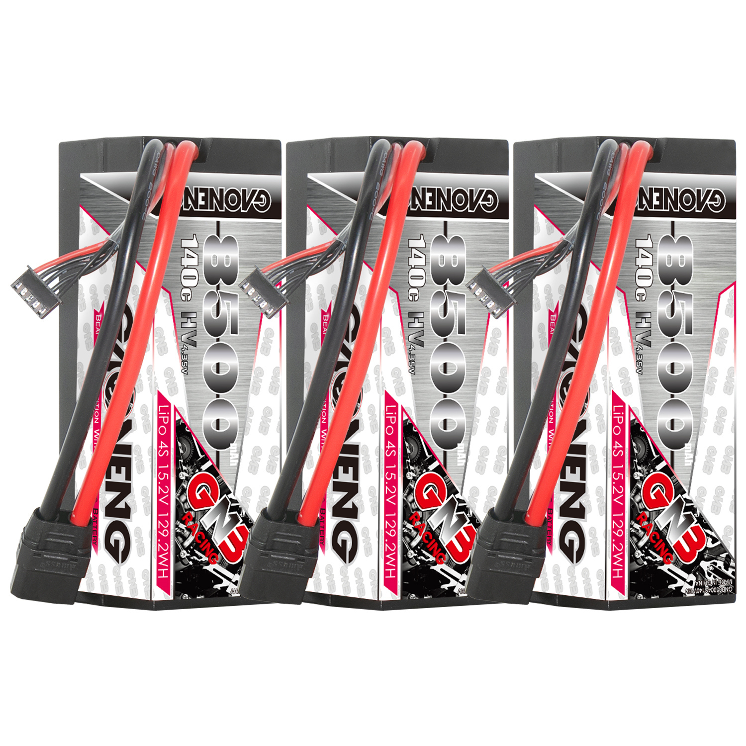 GAONENG GNB LiHV 4S 15.2V 8500mAh 140C Cabled Hard Case LiPo Battery XT90
