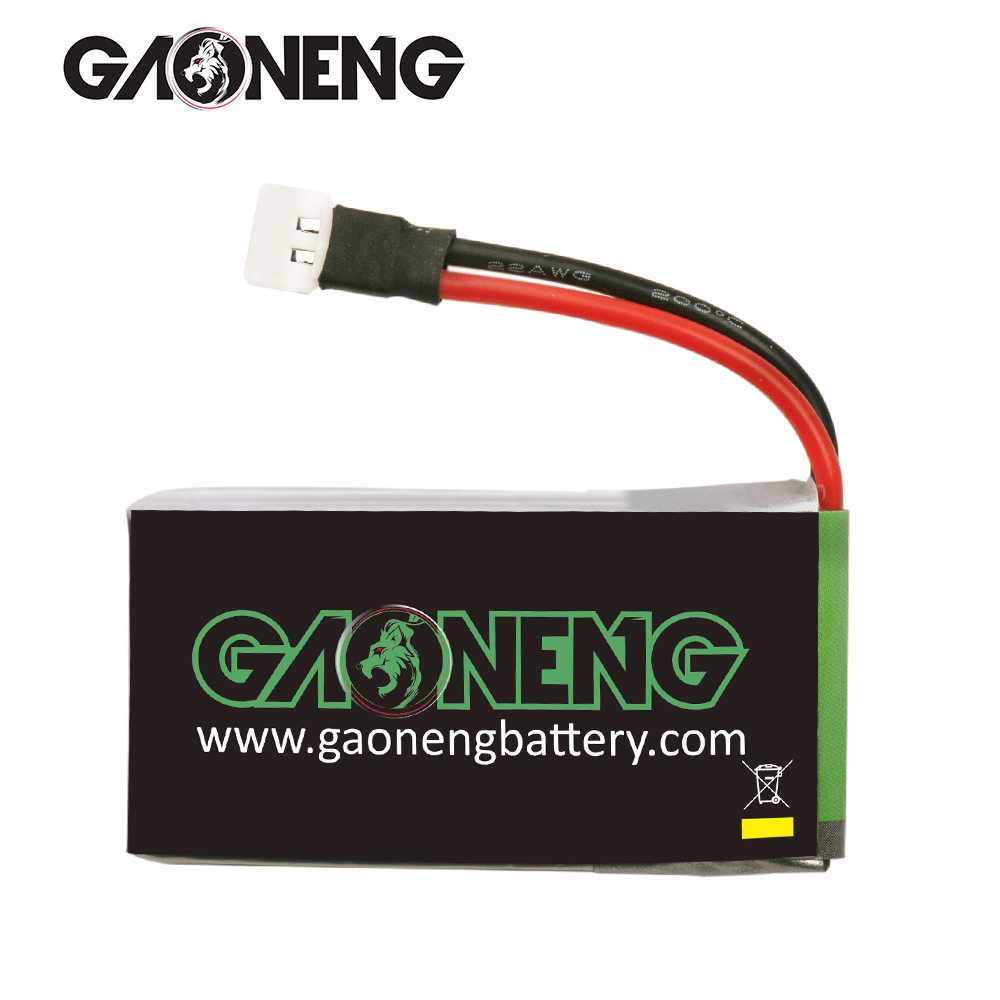 4PCS - GAONENG GNB 1S 3.7V 650mAh 70C Molex 51005 Connector LiPo Battery