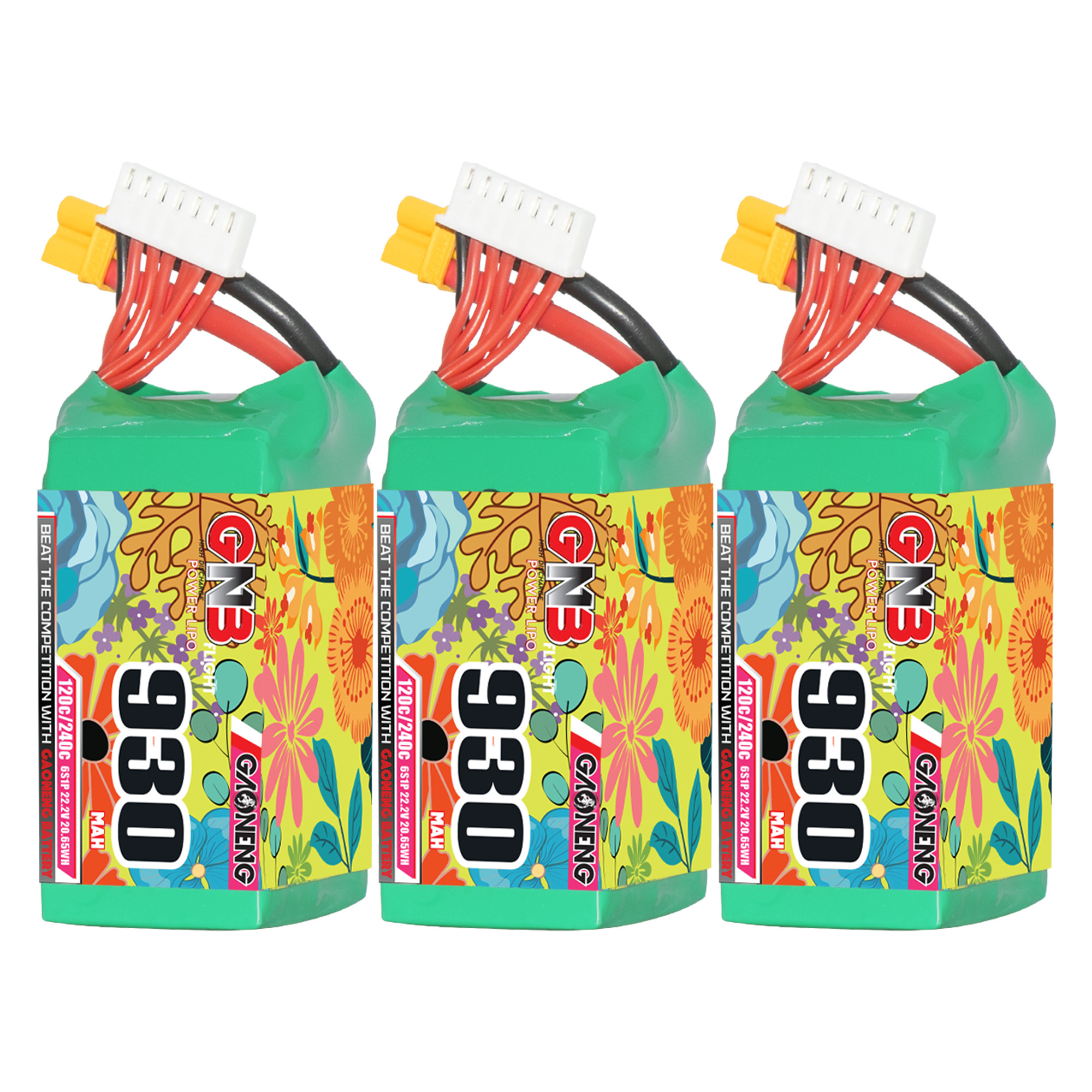 GAONENG GNB 6S 22.2V 930mAh 120C XT30 Connector LiPo Battery